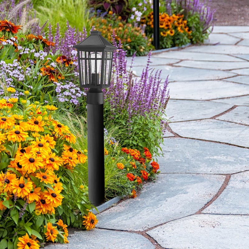 Darkaway Outdoor Post Lights Lamp Post Light Fixture, Waterproof Aluminum Housing with Glass, Fence Post Deck Lighting for Garden, Patio, Pathway (1 Pack, Black) - Image 5